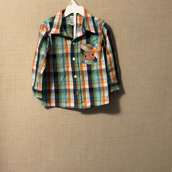 Colorful Plaid Kids Button Down Shirt - Picture 1 of 5